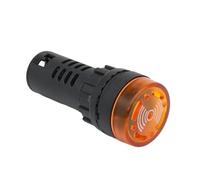 1 Uds AD16-22SM 12V 24V 110V 220V 22mm luz de señal de flash LED rojo zumbador activo luz indicadora de alarma(Yellow 110V)