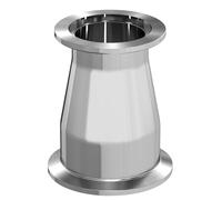 1 Uds. Adaptador reductor cónico de acero inoxidable 304-KF a Tri-Clamp, 2 uds., tamaño de 2" a 4", estilo virola sanitaria(4inch to 2.5inch)