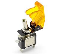 1 Uds. Amarillo 12V 20A coche de carreras camión barco cubierta de empuje con LED botón basculante interruptor Control + cubierta antipolvo