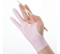 1 Uds artista pintura guantes de inyección de palma dos dedos guantes para dibujo pluma pantalla papel arte boceto gráficos rosa-L