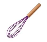 1 Uds batidor Manual for huevos batidor con mango de madera herramientas de cocina crema mezcladora utensilios for hornear(A-Purple)