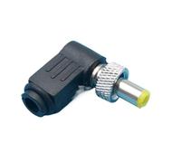 1 Uds bloqueable 5,5x2,1/5,5x2,5 MM DC macho potencia 90 grados | Enchufe hembra de aguja doblada con conector de bloqueo de tuerca de tornillo(080C-5521-5.5MM)