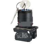 1 Uds. Botón de encendido de parada de emergencia-interruptor de perilla de selección de llave, reinicio momentáneo de bloqueo, interruptor de botón de 10A for Control(2NO 2 Position Self-lock)