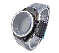 1 Uds. Caja de 40mm VK63 juego de fundas de reloj caja de cristal de zafiro adecuada for caja de esfera de 32,5mm caja impermeable caja de reloj de acero inoxidable(Black style)