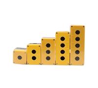 1 Uds. Caja de interruptor de botón impermeable de 22mm juego de un orificio for controlar el disyuntor giratorio de parada de emergencia protección amarilla/gris BX1-22(Gold,5 hole)