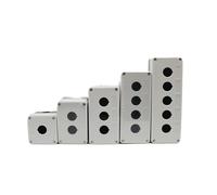 1 Uds. Caja de interruptor de botón impermeable de 22mm juego de un orificio for controlar el disyuntor giratorio de parada de emergencia protección amarilla/gris BX1-22(Beige,2 hole)