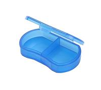 1 Uds. Caja De Medicamentos Para Pastillas, Caja Portátil Para Medicamentos, Soporte Divisor Para Tabletas, Organizador De Almacenamiento, Caja Contenedora, Pastillero, Mini Dispensador De 2 Rejillas,Azul