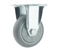 1 Uds. Carro con ruedas de alta resistencia, rueda giratoria con bloqueo de 3/4/5 pulgadas, soporte for carro Industrial de alta carga, rueda de goma(1pc fixed wheel,4 inch)