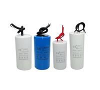 1 Uds CBB60 450VAC 50/60HZ 4/5/6/8/10/12/15/20/25UF condensador de lavadora bomba de agua deshidratación iniciar la capacitancia(Blue 60UF 100x50mm)