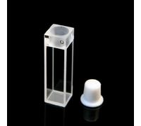 1 Uds. Celda Cette de cuarzo fluorescente con tapón de PTFE, recorrido de luz de 10mm, volumen de 3,5 ml, 4 ventanas transparentes, rango espectral 190-2000 nm