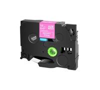 1 Uds. Cinta de etiquetas mate de 12mm Compatible con TZE-MQP35 TZ M931 M31 modelos de impresora de etiquetas PT-H110 E100 D400(Color: White on Berry Pink)