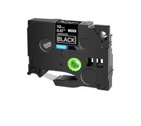 1 Uds cinta TZ Compatible con cartucho de etiquetas Brother 9mm/12mm/18mm 211 221 231 251 etiquetado(White on Black,24mm)