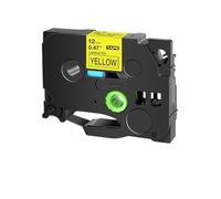 1 Uds cinta TZ Compatible con cartucho de etiquetas Brother 9mm/12mm/18mm 211 221 231 251 etiquetado(Black on Yellow,18mm)