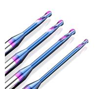 1 Uds CNC Cortador De Ranura Profunda Fresa Enrutador Cuchillo R0.15 R1 Fresas Carburo Cuello Largo Punta Bola HRC55 HRC65(HRC65 2F R1.0x10x4x50mm)