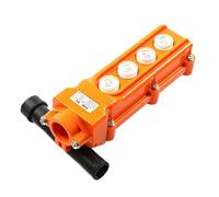 1 Uds. COB-62 estación de Control colgante de grúa a prueba de lluvia interruptor de botón for polipasto de 4 vías naranja rojo