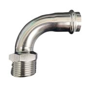 1 Uds. Codo De Abrazadera De 90 ° De Acero Inoxidable 304, DN15 DN20 DN25 DN32 Codo De Abrazadera De 90 Grados Con Rosca Macho, Accesorios De Junta De Tubería De Agua(DN32*1-1/4(32MM*1-1/4))