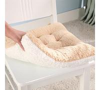 1 Uds Cojines de Asiento for sillas Comedor, for Cocina, cálidos for, Cuadrados for Interiores y Exteriores(Beige)