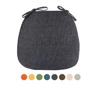 1 Uds Cojines for sillas de Comedor, for, for con Lazos Lavables, for Cocina(Dark Grey)