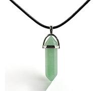 1 Uds collar de cristal natural Hexagonal Bullet Chakra collar de piedra natural colgante mujeres joyería-Color 4_CHINA_40cm