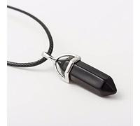 1 Uds collar de cristal Natural Hexagonal Bullet Chakra collar de piedra natural colgante mujeres joyería-Color 3_CHINA_40cm