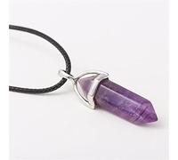 1 Uds collar de cristal Natural Hexagonal Bullet Chakra collar de piedra natural colgante mujeres joyería-Color 6_CHINA_40cm