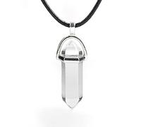 1 Uds collar de cristal Natural Hexagonal Bullet Chakra collar de piedra natural colgante mujeres joyería-Color 2_CHINA_40cm