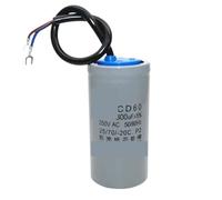 1 Uds. Condensador de soporte de motor monofásico 250V CD60 condensador de arranque 450V CBB60 condensador de funcionamiento 150UF 200UF 30UF 35UF 40UF(CD60 200U CBB60 45UF)