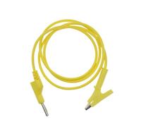 1 Uds. Conector de 4MM for Clip multímetro cables prueba Cable apilable 1M accesorios herramientas(YELLOW)