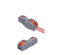 1 Uds. Conector de cableado rápido de Salida múltiple Cable de cableado Divisor Universal Bloque de terminales de Empuje cableado rápido Universal SPL 222 23(SPL-21,50 Pcs)
