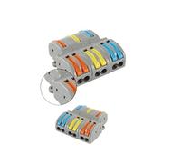 1 Uds. Conector de cableado rápido de Salida múltiple Cable de cableado Divisor Universal Bloque de terminales de Empuje cableado rápido Universal SPL 222 23(SPL-63,50 Pcs)