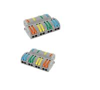 1 Uds. Conector de cableado rápido de Salida múltiple Cable de cableado Divisor Universal Bloque de terminales de Empuje cableado rápido Universal SPL 222 23(SPL-84,10 Pcs)