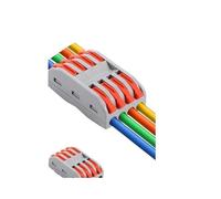 1 Uds. Conector de cableado rápido de Salida múltiple Cable de cableado Divisor Universal Bloque de terminales de Empuje cableado rápido Universal SPL 222 23(SPL-4(PCT-224),10 Pcs)