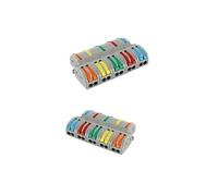 1 Uds. Conector de cableado rápido de Salida múltiple Cable de cableado Divisor Universal Bloque de terminales de Empuje cableado rápido Universal SPL 222 23(SPL-105,10 Pcs)
