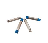 1 Uds. Conector de tubería de acero inoxidable 316 de 50mm, boquilla larga hexagonal, 1/4 pulgadas NPT macho X 1/4 pulgadas NPT macho(3/8")
