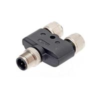1 Uds conector M12 a M8 impermeable M12 4 núcleos macho a M8 3 núcleos adaptador hembra doble Ethernet Industrial