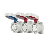 1 Uds. Conector y enchufe Industrial azul 16A 32A IP67 conector de conversión acoplamiento oculto montado en superficie(LX 3252 -5 core 32A)