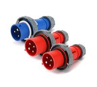 1 Uds. Conector y enchufe Industrial azul 16A 32A IP67 conector de conversión acoplamiento oculto montado en superficie(LX 0232 -3 core 32A)