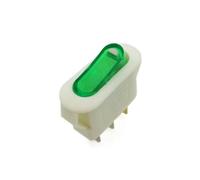 1 Uds contacto plateado KCD3 con luz 3 pines interruptor de encendido-apagado olla eléctrica multifunción arrocera interruptor basculante multiolla 16A(White Green)