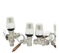 1 Uds control de válvula radiador termostático for sistema calefacción suelo M30 *,5 remoto latón Ángel recta(DN15,D)