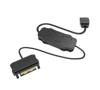 1 Uds. Controlador ARGB de 5V y 3 pines a Cable de extensión de interfaz SATA Mini adaptador for tira de luz de ventilador de PC(Black)