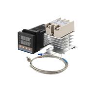 1 Uds. Controlador de temperatura PID REX-C100 tipo K termostato con pantalla Digital de entrada única relé de AC110V-240V salida SSR 400 ℃(Set1 SSR Output)