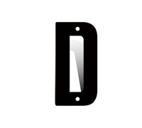 1 Uds., Decoración De Pared Puerta Casa Metal 4 Pulgadas, Signo Número Letra, Placas Señales Impermeables Calle DIY(D)