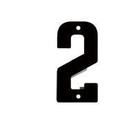 1 Uds., Decoración De Pared Puerta Casa Metal 4 Pulgadas, Signo Número Letra, Placas Señales Impermeables Calle DIY(2)