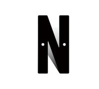 1 Uds., Decoración De Pared Puerta Casa Metal 4 Pulgadas, Signo Número Letra, Placas Señales Impermeables Calle DIY(N)