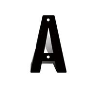 1 Uds., Decoración De Pared Puerta Casa Metal 7 Pulgadas, Signo Número Letra, Placas Señales Impermeables Calle DIY(A)