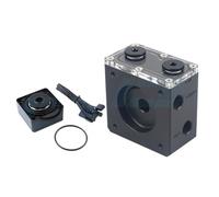 1 Uds. Depósito de servidor 2U ampliar bomba DDC pequeño tanque de agua bucles de refrigeración construir, POM,G1/4 ", ICE-2UDCR(With QX5 Pump)