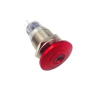 1 Uds. Diadema de seta impermeable metal 19mm luz indicadora LED piloto botón parada emergencia interruptor reinicio encendido autobloqueo(Blue,MOMENTARY RESET_12V)