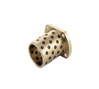 1 Uds diámetro interior 16,20,25mm mangas de latón cubierta de grafito brida de recorte cuatro agujeros rodamientos de buje compuesto(16x22x30-40x5)