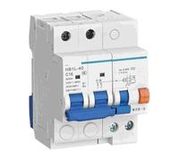 1 Uds. Disyuntor de fuga de NB1L-40 1PN 2P 3P 3PN 4P interruptor diferencial electromagnético tipo C 10A 16A 20A 25A 40A(32A,3P,30MA)