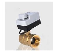 1 Uds DN15 DN20 DN25 DN32 DN40 válvula de bola eléctrica de latón actuador eléctrico de dos controles de 3 cables AC220V 3 vías/2 vías con interruptor manual(1/2",220VAC_3 WAY)